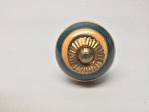 Drawer Pull Blue Yellow Gold