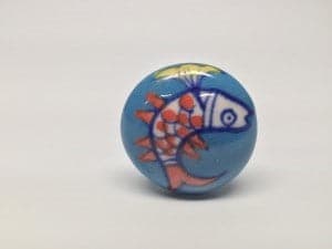 Drawer Pull Light Blue Fish