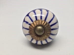 Drawer Pull White and  Gold