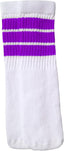 socks- KIDS- white purple stripes