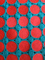 Rope rug turquoise and coral