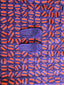 Rope rug blue/coral