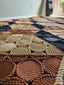 Rope rug 3d boxes brown/camel/black