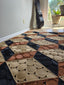 Rope rug 3d boxes brown/camel/black
