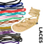 Colorful interchangeable laces for romano style rope sandals