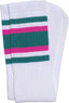 white with pink/blue tube sock