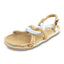 Mountain Momma - White and Camel Wedding Sandal
