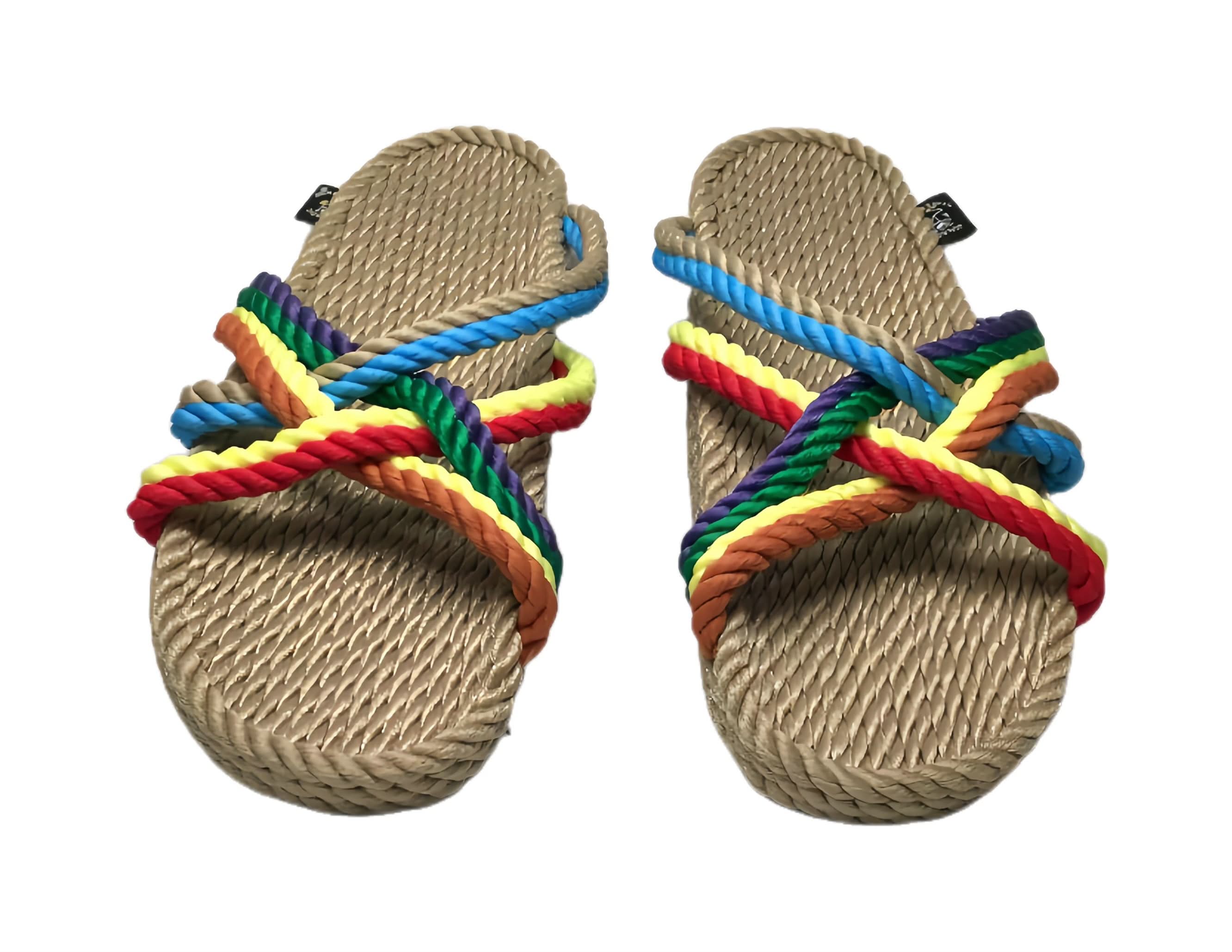 Slip On Rope Sandal Camel Color - Handmade Boho Rope Sandals – Nomadic ...