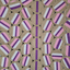 Close up of rope surfboard rug with pink, purple, and white stripes