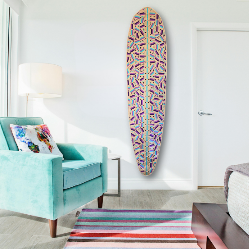 Longboard Surf Rug - Nomadic State of Mind Surf Decor