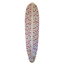 Colorful rope surfboard patterned on a white background