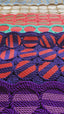 Rope rug turquoise and coral