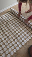 Rope rug camel/white