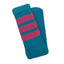 socks- aqua /pink striped