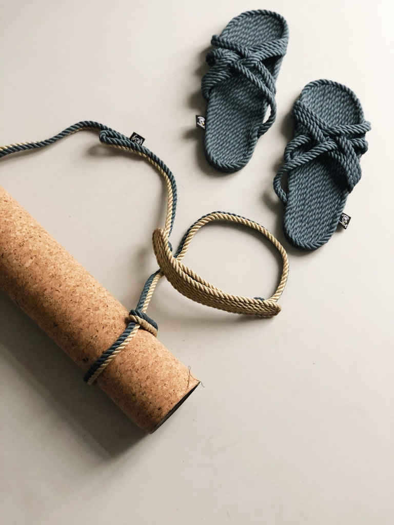 Nomad Sandal In Denim Noir